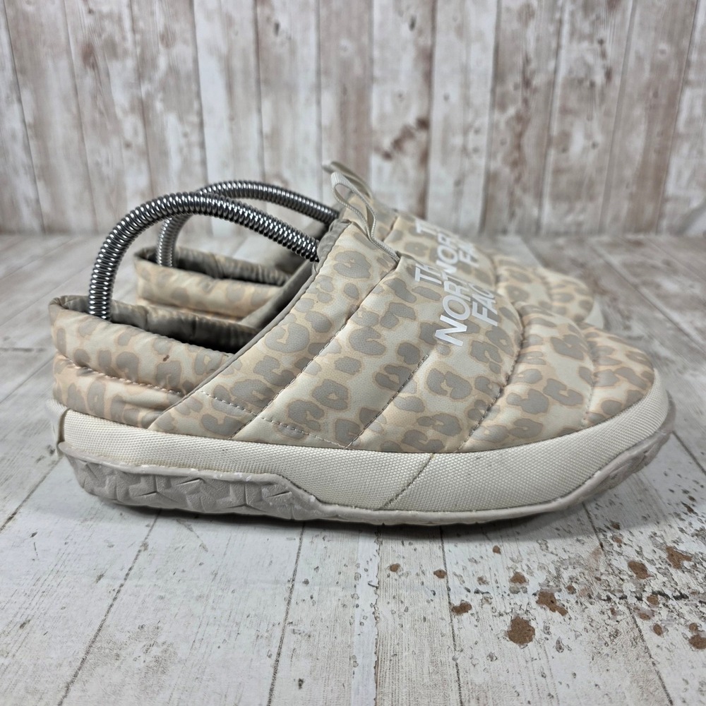 The North Face Thermoball Traction V Mule Leopard Print NF0A5G2B Womens 7